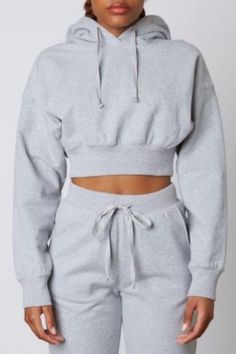 Cropped Hoodie Outfit, Hood Style, Grey Cropped Hoodie, Band Hoodies, Trendy Hoodies, Clothing Black, Crop Hoodie, Comfy Sweatshirt, Hoodie Outfit