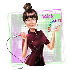 #uñas#adriana_campos  Los mejores cursos Spain Drawing, Cartoon Pic, Logo Portrait, Ideas Uñas, Portrait Fashion, Pretty Fashion, Fashion Cartoon, Party Nails, Cartoon Logo