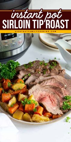 Elevate your Thanksgiving dinner party with the best sirloin tip roast in the instant pot! A tender, healthy, and easy instant pot tip roast recipe that's made effortlessly in the Instant Pot! This succulent, juicy roast is gonna make your holiday feast a hit. Roast In The Instant Pot, Pork Sirloin Tip Roast, Beef Sirloin Tip Roast, Tip Roast, Traditional Thanksgiving Recipes, Sirloin Tip Roast, Sirloin Tips, Thanksgiving Dinner Recipes, Roast Beef Recipes