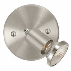 a light that is on the side of a wall mounted fixture with a white background