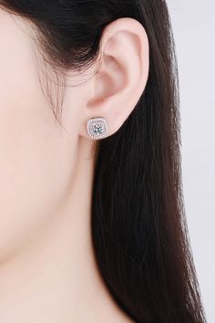 Geometric Moissanite Stud Earrings Ghost Mannequin, Stone Properties, Diamond Earrings Studs Round, Rhinestone Material, Picture Style, Moissanite Earrings, Moissanite Jewelry, Girls Jewelry, 1 Carat