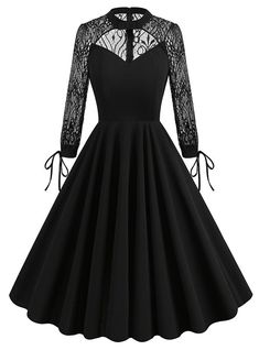 Hollow Backless Lace Retro Halloween Dress