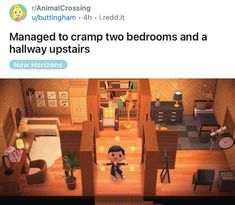 Upstairs Design, Bedroom Upstairs, Ac Ideas, Clarinets, Animal Crossing Guide