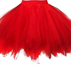 Fabric:Lightweight Soft Tulle And Polyester;Double Layer Of Satin Slips Underneath The Tulle To Prevent Scratching Gentle Sensitive Skin Above Knee,Very Fluffy,Comfortable To Wear,Not See-Through;Elastic Waistband. Fits 31-39 Waist And Approximately 18.5 Length Plus Size Tutu, Princess Style Wedding Dresses, Red Ballerinas, Wedding Dress Costume, Puff Skirt, Gonna In Tulle, Skirt Tutu, Red Tutu, Tutu Ballet