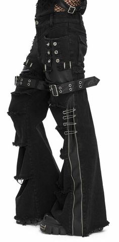 Darkshade Anarchy Pants Alt Metal Fashion, Ouija Boy Fashion, Gothic Attire Men, Tomboy Style Outfits Men, Goth Baggy Pants, Gothic Rock Outfits, Patchwork Leather Pants, Men’s Gothic Fashion, Post Apocalyptic Pants