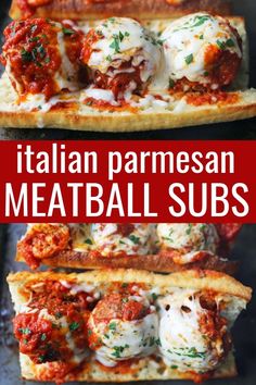 italian parmesan meatball subs on bread