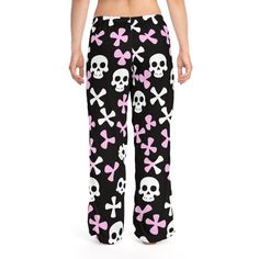 Elevate your loungewear game with these custom-printed pajama pants that are ready to bring some fun to your downtime! Crafted from 100% polyester jersey knit fabric, they're like a cloud for your legs, ensuring the coziest experience while you chill at home. But wait, there's more! These pants boast a relaxed fit that's just perfect for maximum comfort. And here's the kicker: there's a back elastic waistband with a drawstring tie, so you can dial in the perfect fit while still enjoying your fav Chill At Home, Printed Pajama, Skull Flower, Flower Skull, Sleep Shorts, Jersey Knit Fabric, A Plus, Knit Jersey, Pajama Set