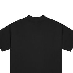 Made in USA 100% Organic Cotton Thick Collar Boxy Fit Solid Color Boxy Fit Tops For Streetwear, Sporty Black Boxy Fit T-shirt, Black Boxy Fit Top With Graphic Print, Black Relaxed Fit Sporty Shirt, Black Sporty Shirt With Relaxed Fit, Oversized Black Sporty Tops, Mock Neck, Made In Usa, Organic Cotton