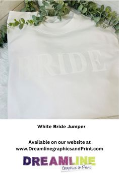 white bride jumper available on our website at www dreaming graphic print com