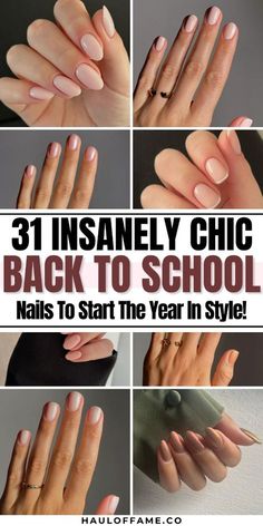 Nails For Teachers, School Nails Short, Simple Back To School Nails, Nail Inspo Back To School, Back To School Nails Short, Back To School Nail Designs, School Nail Designs, School Nail Ideas, Cute Back To School Nails