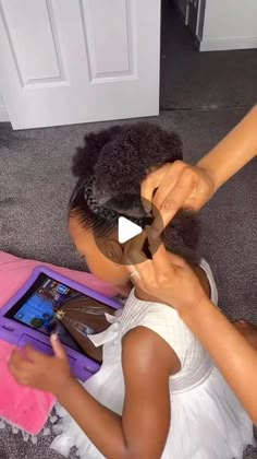 Toddlers and Tangles on Instagram: "Hair tutorial loading in 3… ✌🏽…1️⃣ Checkout this cute hair treat. Try and tag us! 💜💖  __________⁣⁣ 📸 video & hair credit @olivia_ogesam  __________⁣⁣  Shop our brand of cute hair accessories and give your little one’s a hairstyle a fresh look. 💜💖  💟 Sign up for the #KnottyKorner Mailing List ❕  💟 15 percent off for signing up & free shipping❕  💟 Shop Now‼️  💜💖 #LinkinBio   #childrensbraids #childrenshair #shopnow #kidsbraidstyles #braids #hairart #kidhairstyles #hairaccessory #hairacc #kidhair #kidsbraids #hairbox #cutehairstylesforgirls #smallbusinessowner #childrenhairstyles #kidshairstyle #hairaccessories #hairaccesories #toddlerhairstyles #kidshairstyle #kidbraids #Kidbraider #hairaccessoriesforgirls #smallbusiness #toddlerstangles #toddle Cute Easy Braided Hairstyles For Little Black Girls Simple, Black Toddler Hairstyles Girl Braids Simple Kids, Quick And Easy Kids Hairstyles, How To Braid Toddler Hair, 3 Ponytail Hairstyle Black Kids, Kid Bun Hairstyles, Quick Kids Braided Hairstyles, Cute Ponytails For Kids, Easy Hairstyles For Kids Black Natural