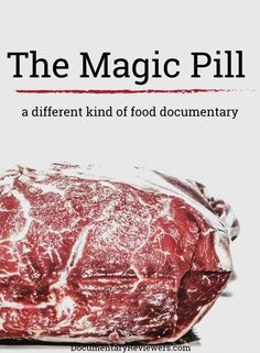 the book cover for the magic pill, with an image of a piece of meat