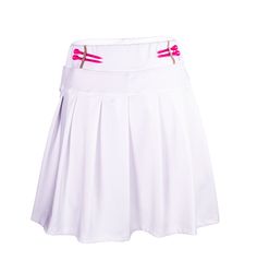 This cute white pleated golf skirt is the perfect blend of sporty and stylish. Made from soft, breathable fabric, it drapes beautifully with well-defined pleats that add a touch of classic charm. The pure white color gives it a crisp, clean look, making it easy to pair with any top. The skirt features a comfortable and stretchy waistband that you can wear on the hips or your waist, ensuring a flattering fit without sacrificing comfort. There are two sets of LeraSamGolf innovation – ‘teeholster’, Pleated Solid Swim Skirt For Spring, Solid Color Pleated Tennis Dress For Summer, Solid Pleated Tennis Dress For Summer, White Casual Pleated Skirt With Accordion Pleats, Summer Solid Color Pleated Tennis Dress, Casual White Pleated Skirt With Accordion Pleats, Casual White Skort With Pleated Waist, Relaxed Fit Pleated Tennis Skirt, White Accordion Pleated Casual Skirt