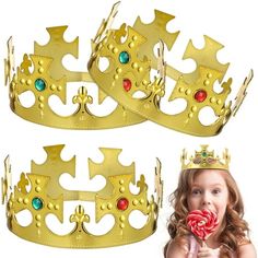 Description If you want to prepare a lovely birthday crown for your children, then you can not miss our product. Made of premium materials with gentle touching feeling, safe, light weight, easy to wear, can be widely used for kids' birthday party, anniversaries, and more festivals to add much happier atmosphere, bring your kids much more fun. Features -Color:golden -Material:plastic -Size:60.70X8.00X0.20cm/23.86X3.14X0.08in - Long service life: Made of premium materials, safe and gentle, this birthday crown can serve you for long term. - Show your cuteness: Delicate, bright color and detailed craftsmanship, crown shape, the birthday crown for kids makes your kids charming and lovely. - Add festive atmosphere: Brighten up your party with this funny birthday party hat and share with everyone Crown For Men, Kids Tiara, Tiara Party, Toddler Dress Up, Boy Crown, Birthday Hats, Crown For Kids, Pc Table, Birthday Party Hats