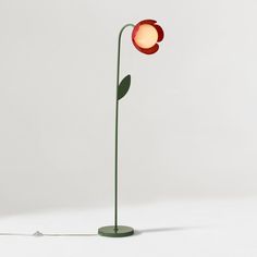 KEY DETAILS 9"w x 19.2"d x 57.25"h. 18 lbs. Iron frame. Glass shade. Plug-in. In-line On/Off switch. Sold individually. Made in China. Flower Floor Lamp, Rooms Decoration, Flower Floor, Flower Lamp, Girly Room, Kids Lighting, Modern Nursery, Table Flowers, Modern Lamp