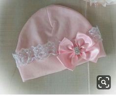 Baby Hospital Hat, Newborn Girl Hat, Bringing Baby Home, Unique Baby Gift, Pink Newborn, Diy Baby Clothes, Baby Hospital, Baby Bonnets