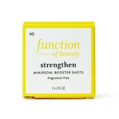 Formulated With Pea Sprout, Function Of Beauty's Strengthen #Hairgoal Booster Shot Increases Your Hair's Natural Resilience And Elasticity, While Stimulating Healthy Hair And Providing Protection Against Future Breakage Customize: Give Your Hair Everything It Needs To Look And Feel Its Best By Adding Up To 3 #Hairgoal Booster Shots Into Your Function Of Beauty Shampoo And Conditioner Safety: Tested At Home On Hundreds Of Human Heads (Never Animals!) & Independent 3rd Party Clinical Tests On Huma Curly Shampoo, Conditioner Curly Hair, Function Of Beauty, Target Hair Products, Shampoo Brands, Shampoo For Curly Hair, Texturizer On Natural Hair, Moisturize Hair, Color Treated Hair