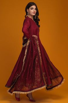 Heer (Three Piece)– Zaaviay Anarkali Embroidered Fabric With Dabka For Wedding, Anarkali Style Wedding Embroidered Fabric With Dabka, Wedding Embroidered Chanderi Fabric With Dabka, Anarkali Jamawar Embroidered Fabric With Dabka, Festive Anarkali Embroidered Fabric With Dabka, Festive Jamawar Embroidered Fabric With Dabka, Festive Raw Silk Salwar Kameez With Dabka Detailing, Anarkali Style Embroidered Jamawar Fabric For Eid, Semi-stitched Anarkali Embroidered Fabric With Dabka