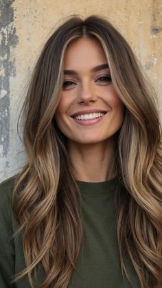 15 Stunning Bronde Hairstyle Ideas for the Stylish Season 42 Fall Blonde Brunette Hair Color, Long Haircut Balayage, Brunette To Caramel Balayage, Mushroom Brown Hair Highlights, Brunette Fall Highlights, Brunette With Honey Balayage, Natural Brown Hair With Dimension, Brunette Hair With Carmel Highlights, Light Brown Fall Hair Color