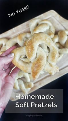 homemade soft pretzels with no yeast