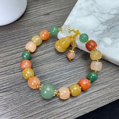 🌅Jade bead bracelet: Also called the buddha bead, symbol the spirit of Buddhism, suitable for the people who believe in Buddhism or have a heart for being kind 🌅Gourd / Hulu (葫蘆): The shape of the gourd resembles the human belly, which is associated with longevity. 🍀JadeousJade: An Etsy StarSeller of natural Jadeite Jade jewelry for your daily mix and match 🌟Item Details: * 100% AUTHENTIC: Grade A untreated natural Jade bracelet * DETAIL HANDCRAFTED: Handcrafted in detail & finely polished * PROPERTY: Bring Protection, Safe and Calm * INNER DIAMETER: 16 cm with elastic string (fits 14-16 wrist) * WEIGHT: 25-30g each (approx.) 💝We hope you can find a piece of jade jewelry that resonates with your mind and soul. Or send someone a gift with meaning and blessing! 🌠Ship from Hong Kong wit Jade Gemstone Beaded Bracelets For Meditation, Beaded Jade Bracelet For Meditation, Jade Beaded Bracelets For Meditation, Jade Beaded Bracelet For Meditation, Multicolor Jade Spiritual Bracelets, Multicolor Jade Beaded Bracelets With 8mm Beads, Spiritual Jade Crystal Bracelet With Round Beads, Spiritual Multicolor Jade Bracelets, Handmade Jade Beaded Bracelets For Healing