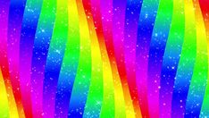 an abstract rainbow background with stars and sparkles