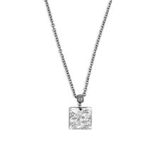 Silver Square Pendant Necklace Details: Necklace length including lobster clasp, excludes 2" extender and pendant: 16"-28" long Silver pendant including stainless steel bail: 1 1/4"H x 3/4"W Stainless steel chain: approximately 1/8" links Specify when ordering if you want the necklace shorter This Silver Square Pendant Necklace is great for every day wear, it will work with any outfit. The chain, lobster clasp and bail are stainless steel so it won't tarnish like sterling silver or loose its col Cheap Silver Rectangular Pendant Jewelry, Square Pendant Necklace, Create Your Own Story, Square Necklace, Square Pendant, Exclusive Jewelry, Square Earrings, Creative Jewelry, Stainless Steel Necklace