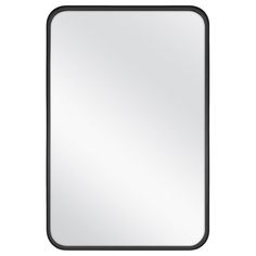 a rectangular mirror with black frame on a white background and an empty space for the image