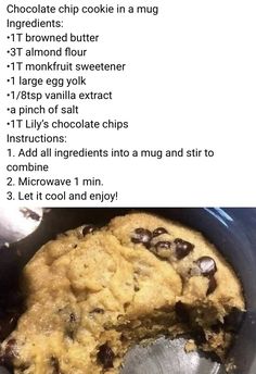 the recipe for chocolate chip cookies is shown in an image above it's description