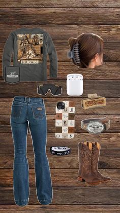 Country Outfit For School, Western Fit Ideas, Country Girl Fall Outfits, Aesthetic Country Outfits, Western Fits For School, Western Outfit Summer, Cute Country Outfits For School, Country Outfits Girls