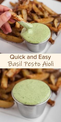 Quick and Easy Basil Pesto Aioli Pesto Aioli Recipe, Basil Aioli Recipe, Aoili Recipe, Easy Basil Pesto, Buckeye Balls Recipe, Aioli Sauce Recipe, Garlic Aioli Sauce, Culinary Basics, Pesto Aioli