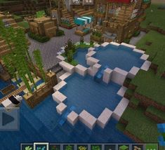 Minecraft Island House Ideas, Chalet Minecraft, Minecraft Cool