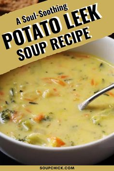 Potato Leek Soup Vegetable Soup With Leeks, Rustic Potato Leek Soup, Leek Recipes Soup, Potatoe Leek Soup Recipe, Leek Soup Recipes, Cream Of Leek Soup, Creamed Soups, Potato Leek Soup Recipe