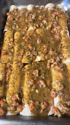 the food is prepared and ready to be cooked in the oven for dinner or dessert