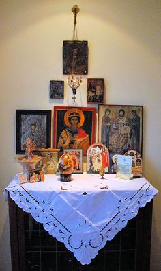 Orthodox Home, Icon Corner, Greek Homes, Family Altar, Orthodox Prayers, Ruby Jewellery, Ready To Receive, Catholic Decor