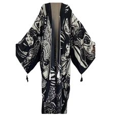 Cotton Kimono. One Size Fits All. More Details @ Www.13concept.Com Belt Kimono, Belted Wrap Coat, Kaftan Tunic, Printed Kimono, Maxi Kaftan, Bohemian Print, Cotton Kimono, Wrap Coat, Print Kimonos