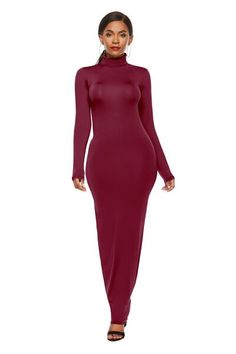 Features: Basic style Fit type: Bodycon Sheer: Opaque Stretch: No stretch Body: Not lined Material composition: 80% Polyester, 20% Spandex Care instructions: Machine wash cold. Tumble dry low. Imported Product measurements: S: bust 32-35.9 in, sleeve length 23.8 in, waist 25-29.3 in, length 58.5 in, hip 35.1-39 in M: bust 33.9-37.8 in, sleeve length 24.2 in, waist 27-31.2 in, length 59.3 in, hip 37.1-41 in L: bust 35.9-39.8 in, sleeve length 24.6 in, waist 29-33.2 in, length 60.1 in, hip 39-42.9 in About Us: Welcome to Lizzie's! We hope you find unique pieces you'll love for years! We've been in the fashion business since 2016. You'll love our products and more importantly you'll love our customer service. We have a free app! We go live on our app/social media twice a week! Search for Lizz Long Sleeve Outfits, Mock Neck Long Sleeve, Slim Dress, Queen Dress, Long Skirts For Women, Bodycon Maxi Dresses, Drag Queens, Slim Fit Dresses, Turtle Neck Dress