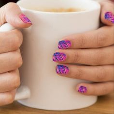 $20.95 | Nails Art - Summer Sunset Splatter Paint Abstract #summersunset #splatterpaint #abstract #colorfulspring #stylishsummer #artsystylish #modernretro #80sinspired #yelloworange #hotpinkpurple Hippie Nail Art, Orchid Nails, Pink Awareness, Hippie Nails, Heart Nail Art, Orange Pattern