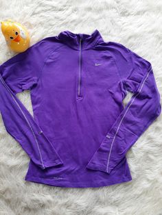 Half Zip Shirt, Nike Half Zip, Purple Nikes, Zip Shirt, Dream Outfits, Purple Hoodie, Purple Long Sleeve, Nike Outfits, Nike Running