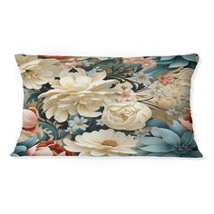 an image of a pillow with flowers on it