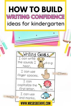 an image of how to build writing conference ideas for kindergarten and more