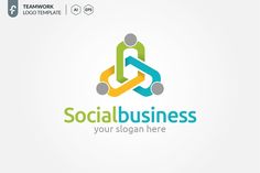 the logo for social business is made up of overlapping links