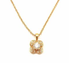 About This Piece: Retail: $4100.00 Metal: 18k Rose Gold Necklace Length: 15.5'' Weight: 3.4 g Stones: 1 diamond at .30 ctw  Hallmarks: Mauboussin Paris 750 t537mmlo Diamond Infinity Necklace, Diamond Drop Necklace, Diamond Flower Pendant, Vintage Designer Jewelry, Circle Diamond, Flower Pendant Necklace, Diamond Flower, Yellow Gold Pendants, Rose Gold Necklace