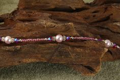 Ooh La La Pink Pearl Beaded Anklet, Pink Anklet, Pearl Anklet, Sterling Silver Anklet, Beaded Anklet by SWCreations #CrystalAnklets #BeadAnklets #anklets #HandmadeAnklets #HandcraftedAnklets #CustomAnklet #BeadedAnklets #FuchsiaAnklets #PinkAnklets #anklet Elegant Adjustable Pink Anklets, Elegant Pink Adjustable Anklets, Pink Pearl Beaded Bracelets For Parties, Pink Pearl Bracelet With Tiny Round Beads, Elegant Pink Beaded Bracelets With Tiny Beads, Elegant Pink Beaded Bracelet With Tiny Beads, Elegant Pink Pearl Bracelet With Colorful Beads, Pink Anklet, Lampwork Bead Earrings