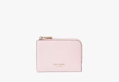 Ava Colorblocked Pebbled Leather Zip Bifold Wallet | Kate Spade New York Polished Style, Cute Wallets, Kate Spade Wallet, Bifold Wallet, Embossed Logo, Kate Spade New York, Pebbled Leather, Leather Wallet, Zip Around Wallet