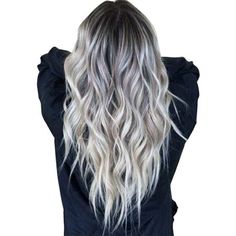 Wavy Gray Hair, Gray Gradient, Ombre Hair Color, Hair Quality, Grunge Hair, Long Curly Hair, Gray Hair, Clip In Hair Extensions