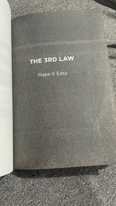 an open book with the title'the 3rd law make it easy '