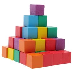 colorful blocks stacked on top of each other in the shape of a pyramid or pyramid