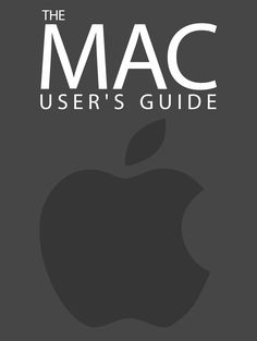 the mac user's guide with an apple logo in the center and white letters