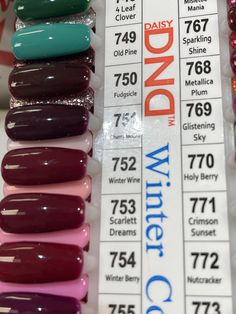 Dark Fall Nail Colors Dnd, Dnd Gel Dark Red, Dnd 750 Fudgsicle, Fudgesicle Nail Color, Dnd 752 Winter Wine, Fall Nails 2023 Dnd, Dnd Winter Berry, Dnd Muted Berry